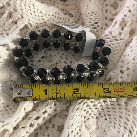 NEW ! Crystal Bracelet - Black & Silver - Picture 2 of 4